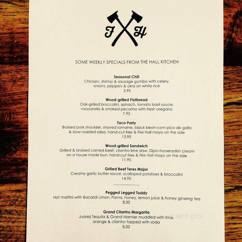 Fenton Fire Hall - Fenton, MI menu_pic