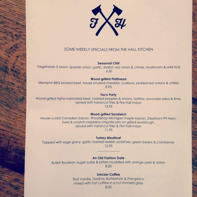 Fenton Fire Hall - Fenton, MI menu_pic
