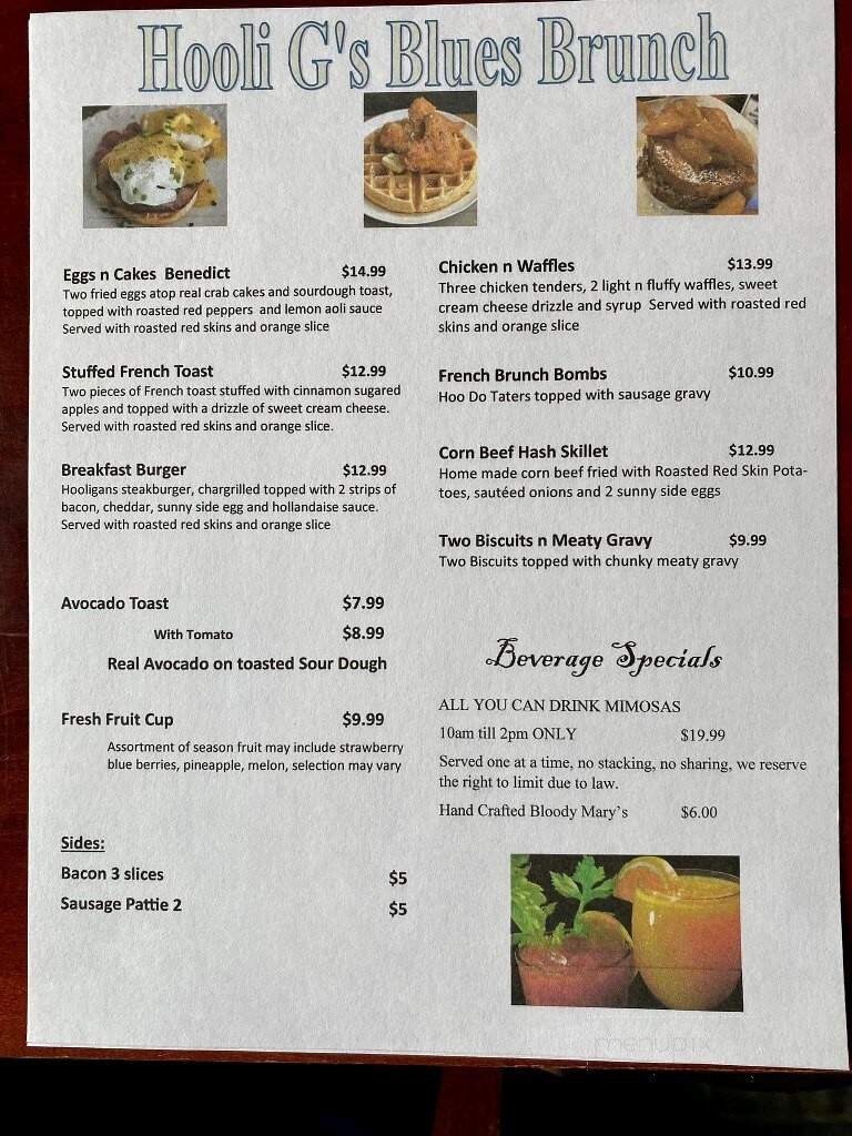 Hooligan's Grill - Adrian, MI menu_pic