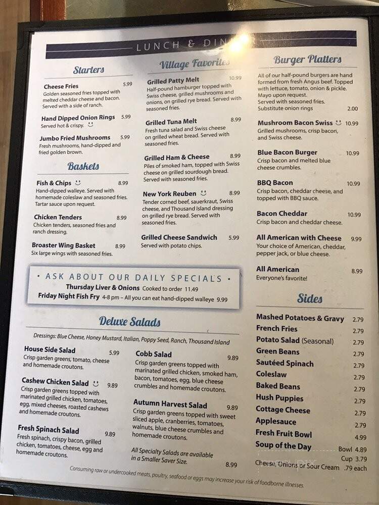 Galena Diner - Galena, OH menu_pic
