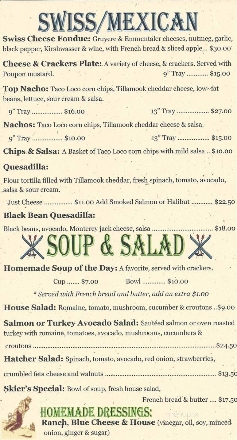 Hatcher Pass Lodge - Palmer, AK menu_pic