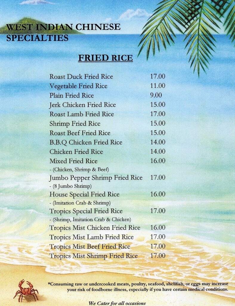 Tropics Restaurant & Nightclub - Pembroke Pines, FL menu_pic