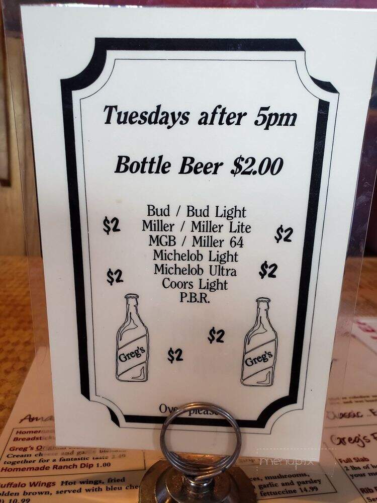 Greg's Pizza Co & Lounge - Metamora, MI menu_pic