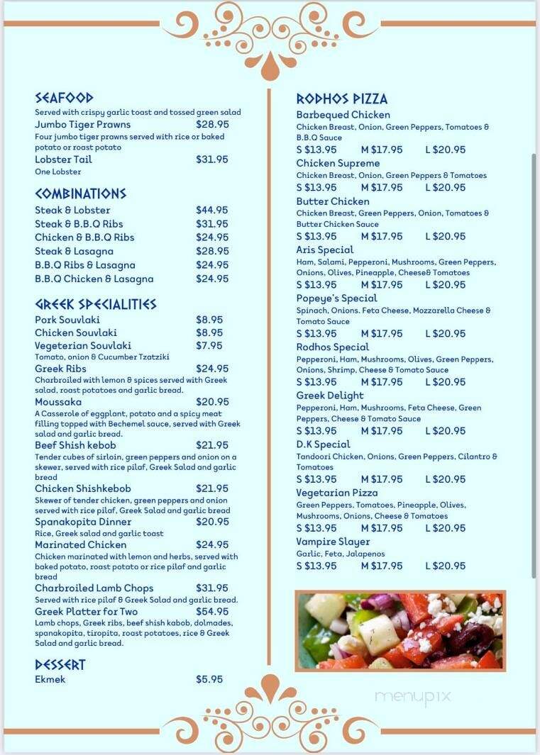 Rodhos Pizza-Steak & Seafood House - Prince Rupert, BC menu_pic