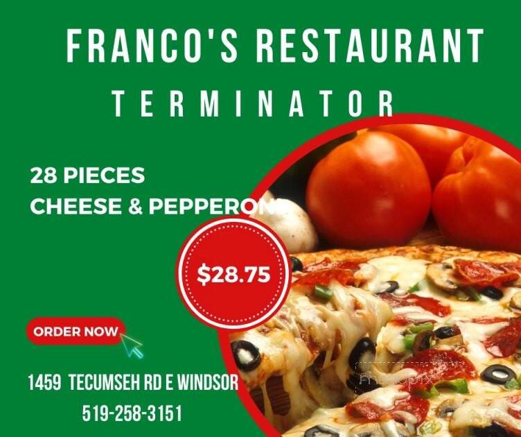 Franco's Restaurant - Windsor, ON menu_pic