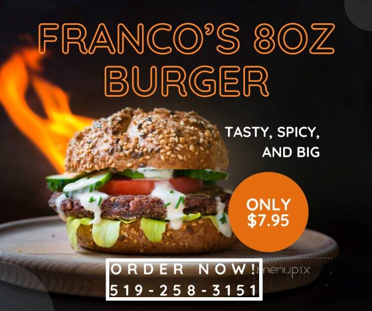 Franco's Restaurant - Windsor, ON menu_pic