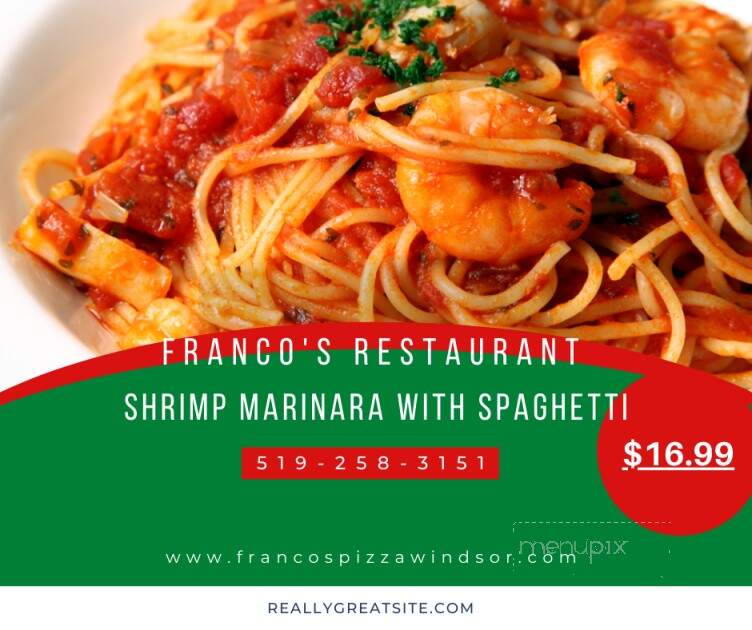 Franco's Restaurant - Windsor, ON menu_pic