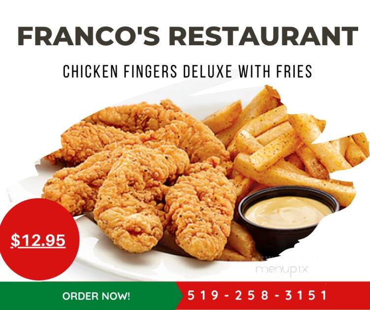 Franco's Restaurant - Windsor, ON menu_pic