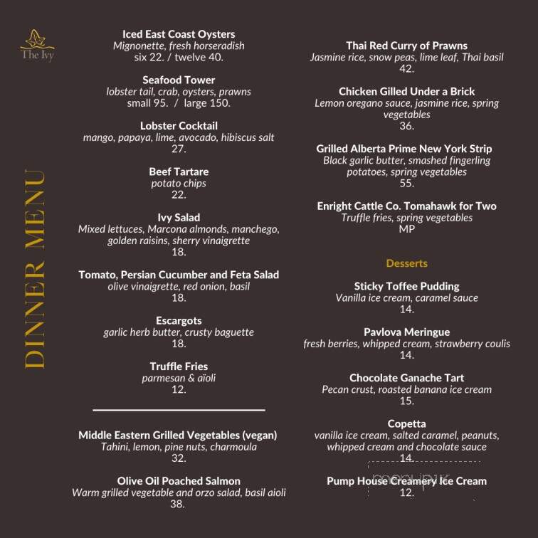 The Ivy Lea Club - Lansdowne, ON menu_pic