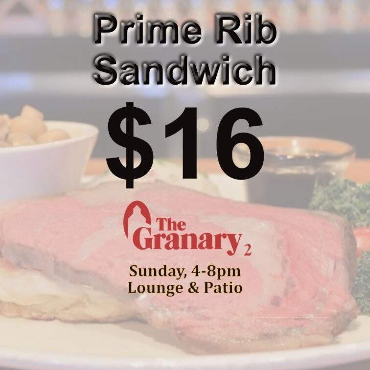 The Granary - Saskatoon, SK menu_pic