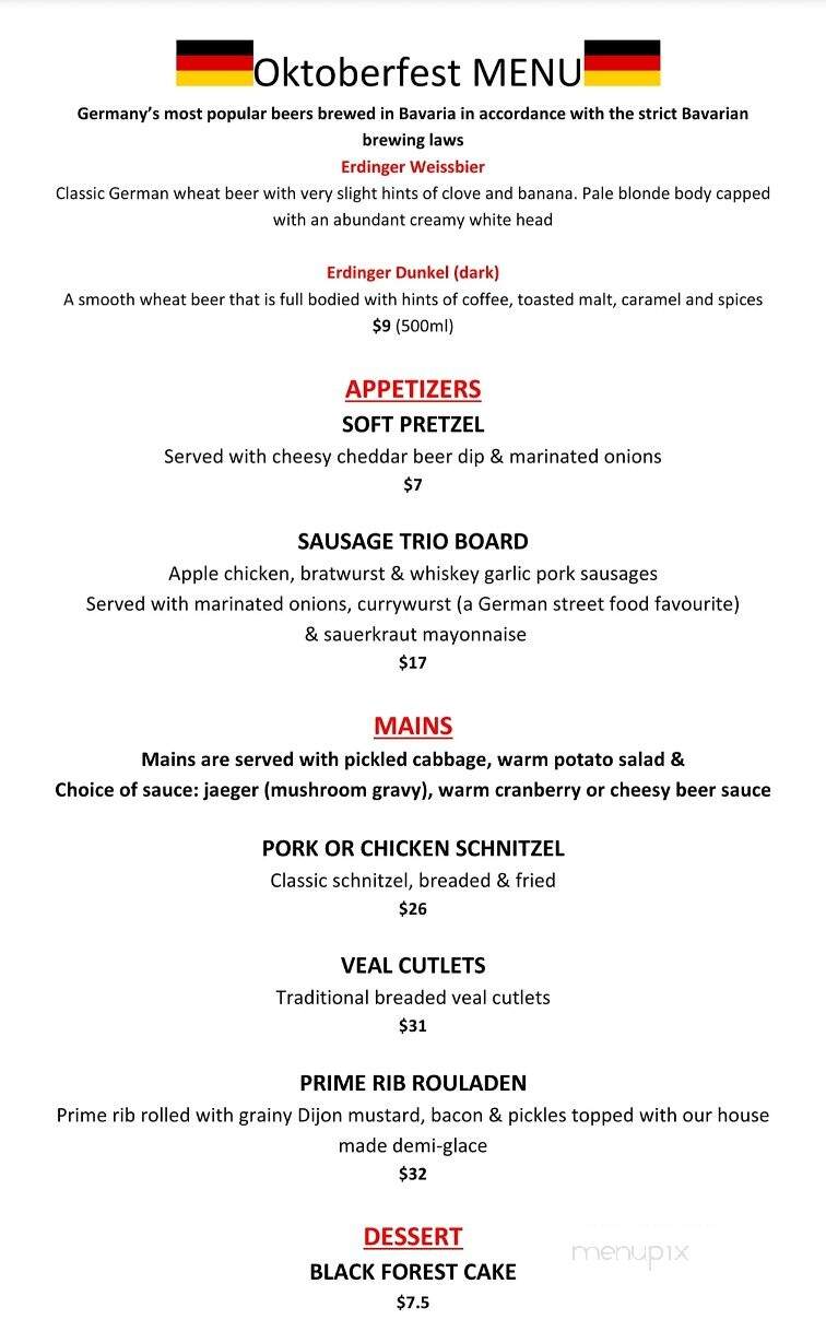 The Granary - Saskatoon, SK menu_pic