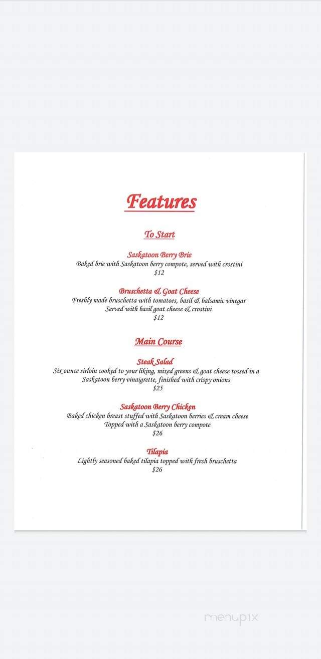The Granary - Saskatoon, SK menu_pic
