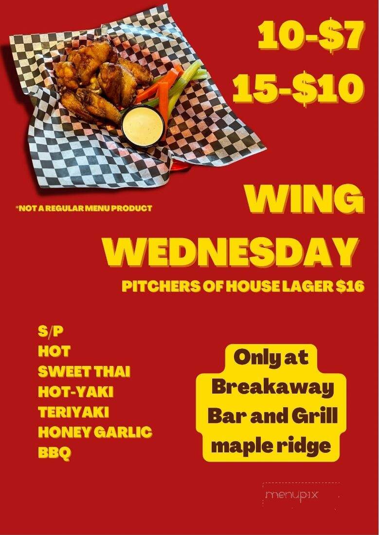 Breakaway Bar & Grill - Maple Ridge, BC menu_pic