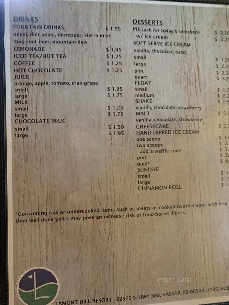 Lamont Hill - Vassar, KS menu_pic