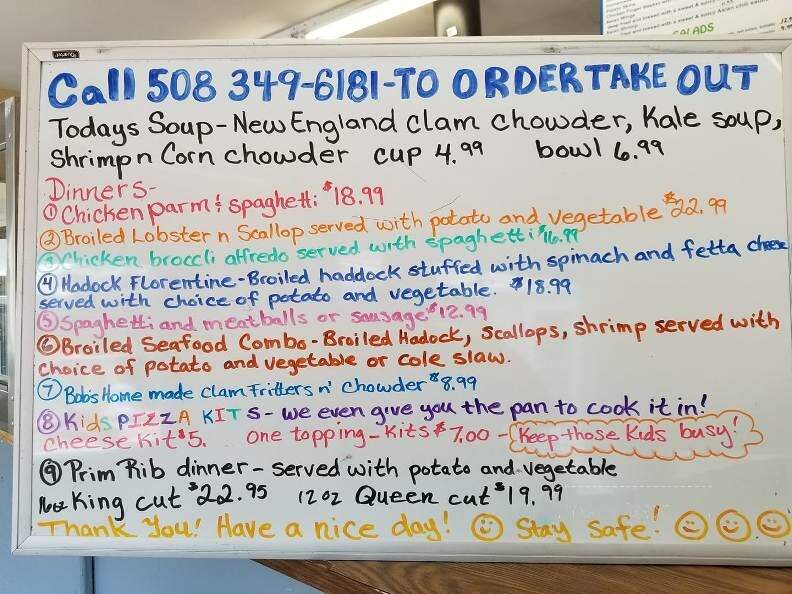 Bob's Sub & Cone - Wellfleet, MA menu_pic