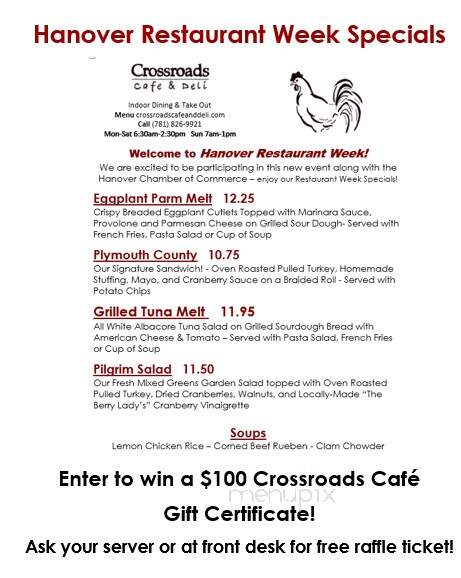 Crossroads Cafe & Deli - Hanover, MA