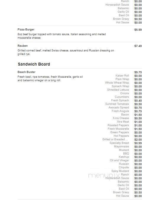 Taste Of Reality Deli - Kinnelon, NJ menu_pic