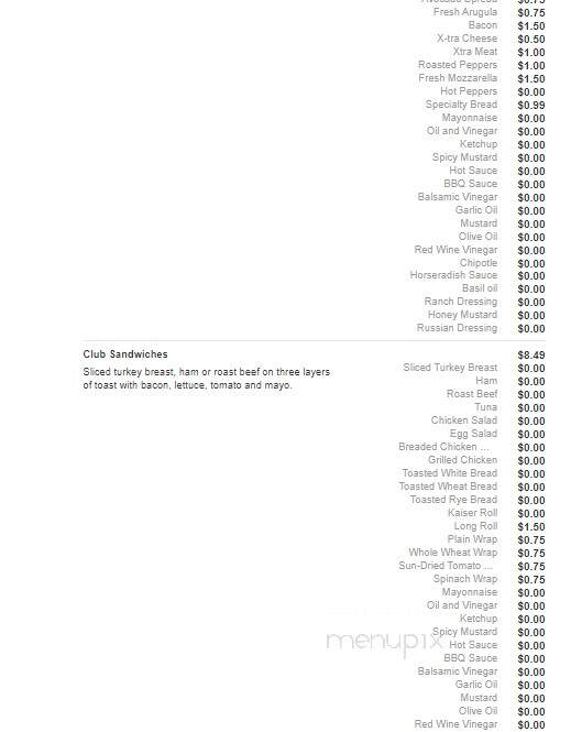 Taste Of Reality Deli - Kinnelon, NJ menu_pic