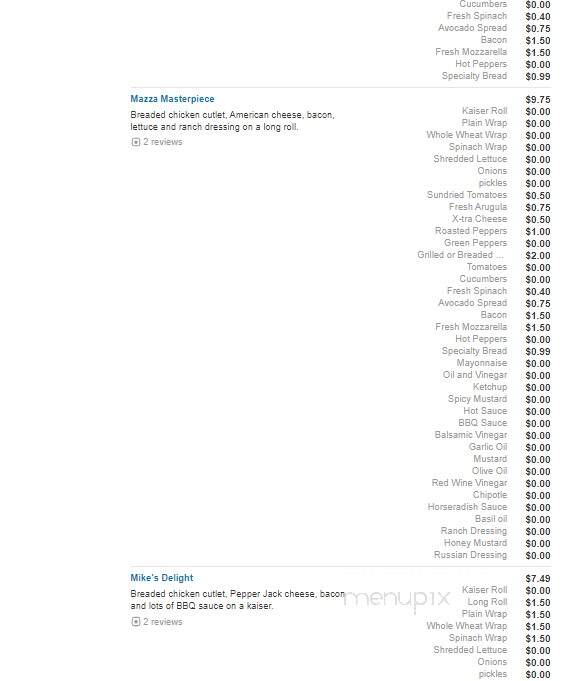 Taste Of Reality Deli - Kinnelon, NJ menu_pic