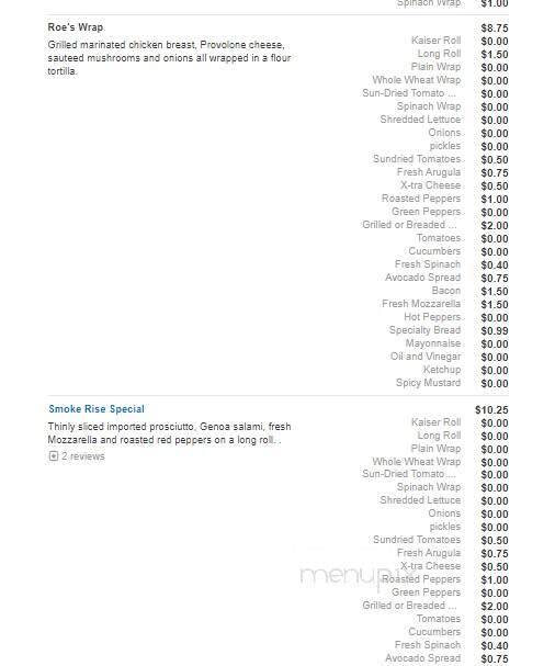 Taste Of Reality Deli - Kinnelon, NJ menu_pic