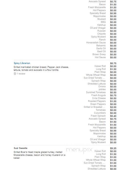 Taste Of Reality Deli - Kinnelon, NJ menu_pic