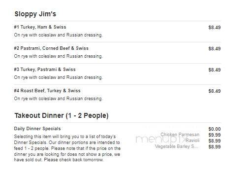 Taste Of Reality Deli - Kinnelon, NJ menu_pic