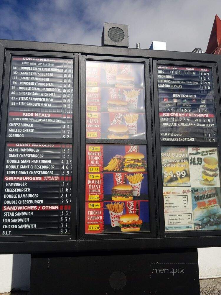 Griffs Hamburgers - Albuquerque, NM menu_pic