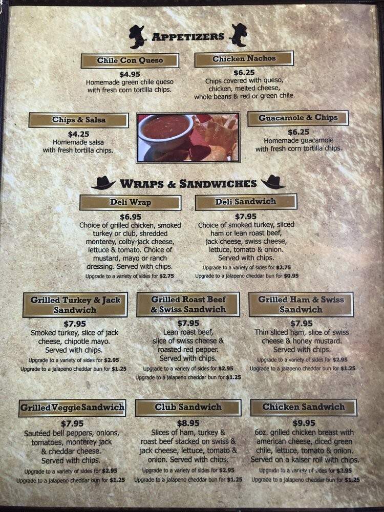 Frankie's At The Casanova - Pecos, NM menu_pic