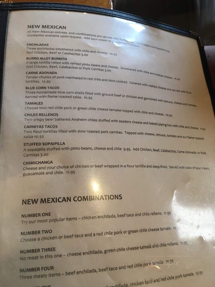 Blue Corn Cafe & Brewery - Santa Fe, NM menu_pic