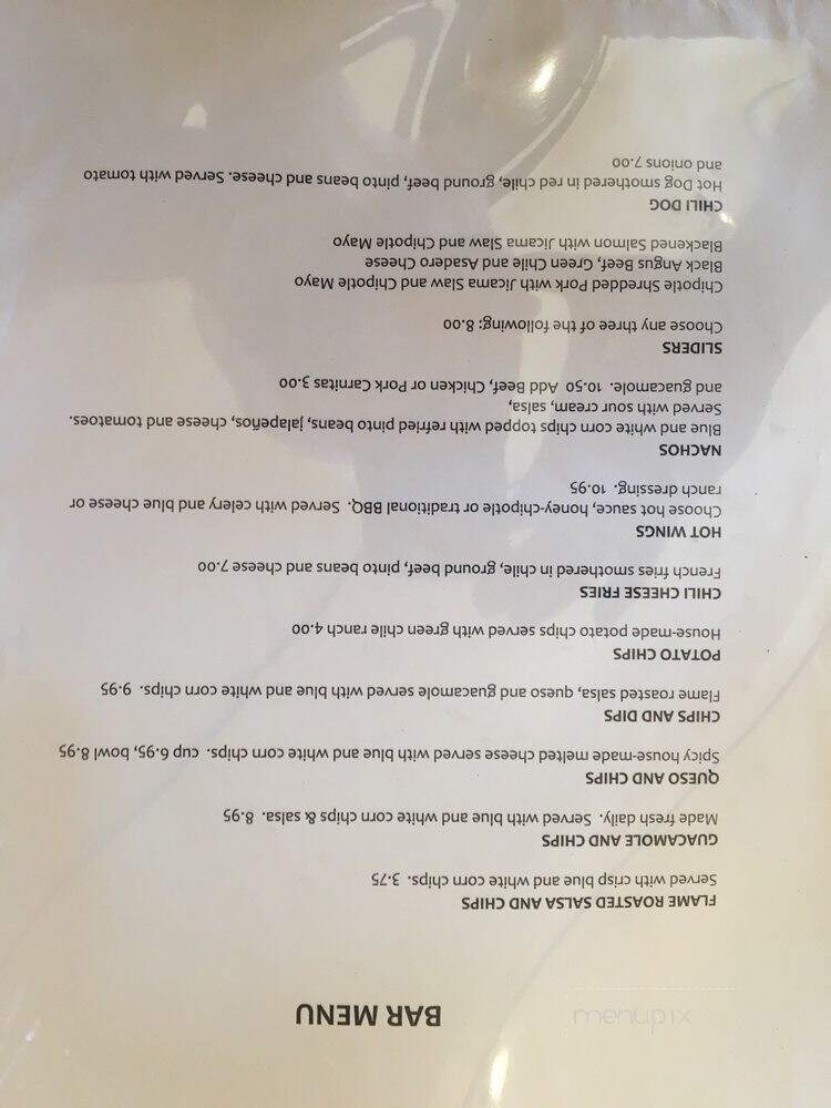 Blue Corn Cafe & Brewery - Santa Fe, NM menu_pic