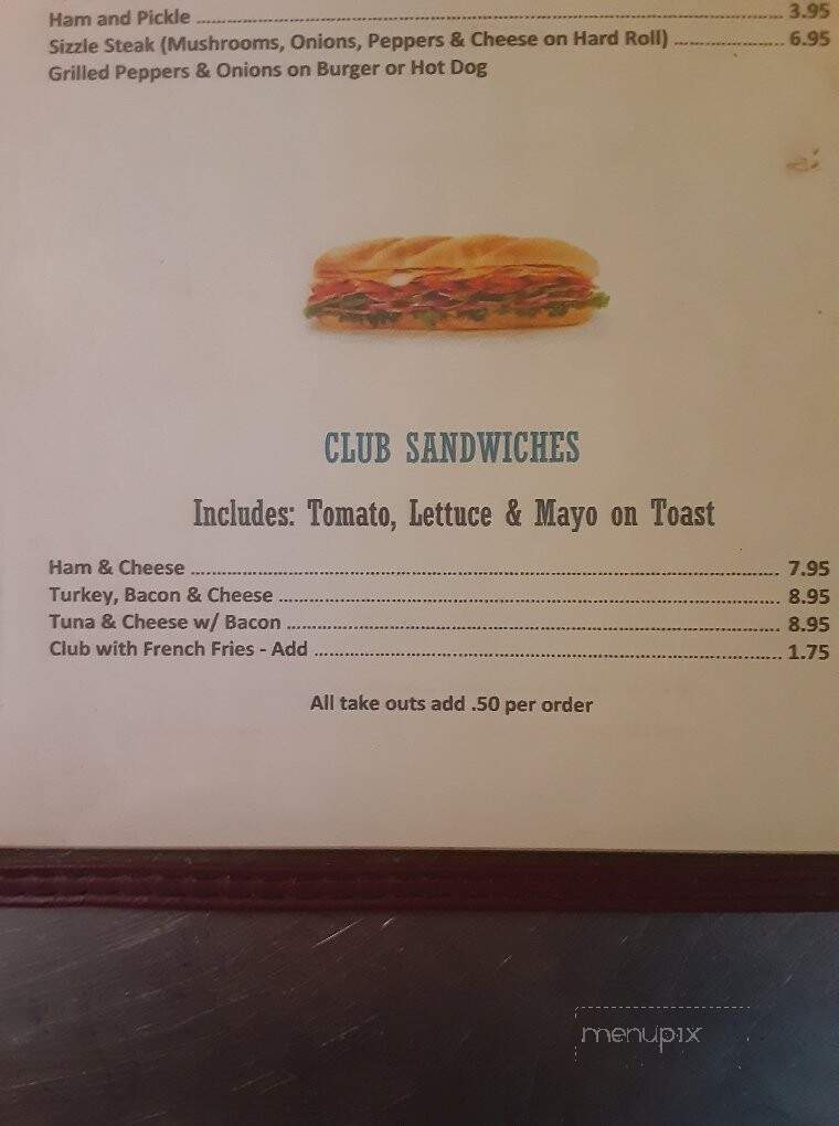Foster's - Wolcott, NY menu_pic