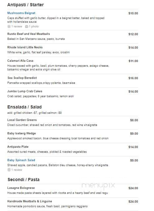 Mario's Restaurant - New Lebanon, NY menu_pic