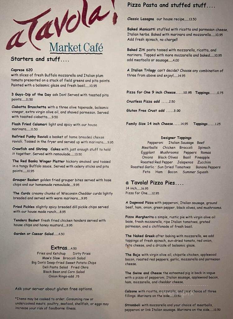 Atavola Market Cafe - Greenville, NC menu_pic