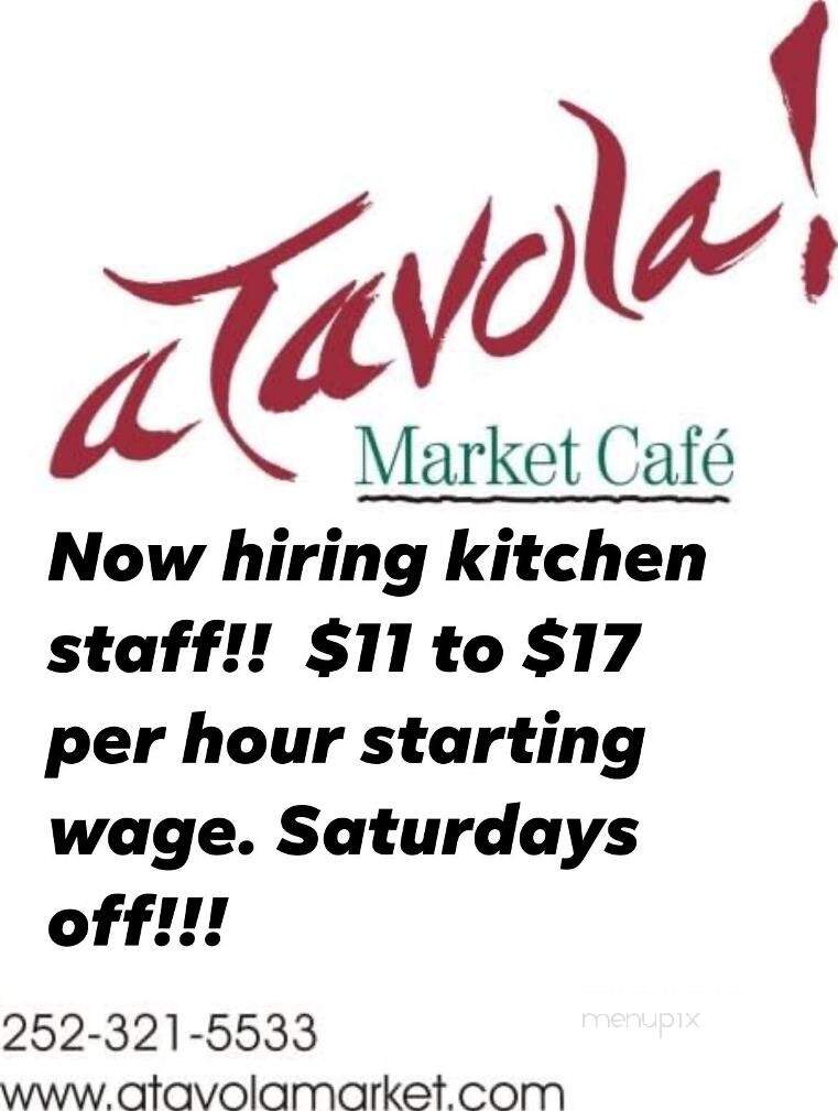 Atavola Market Cafe - Greenville, NC menu_pic