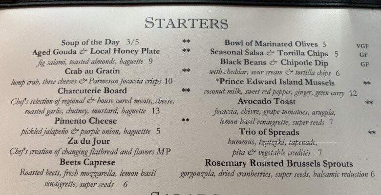 Purple Onion - Saluda, NC menu_pic