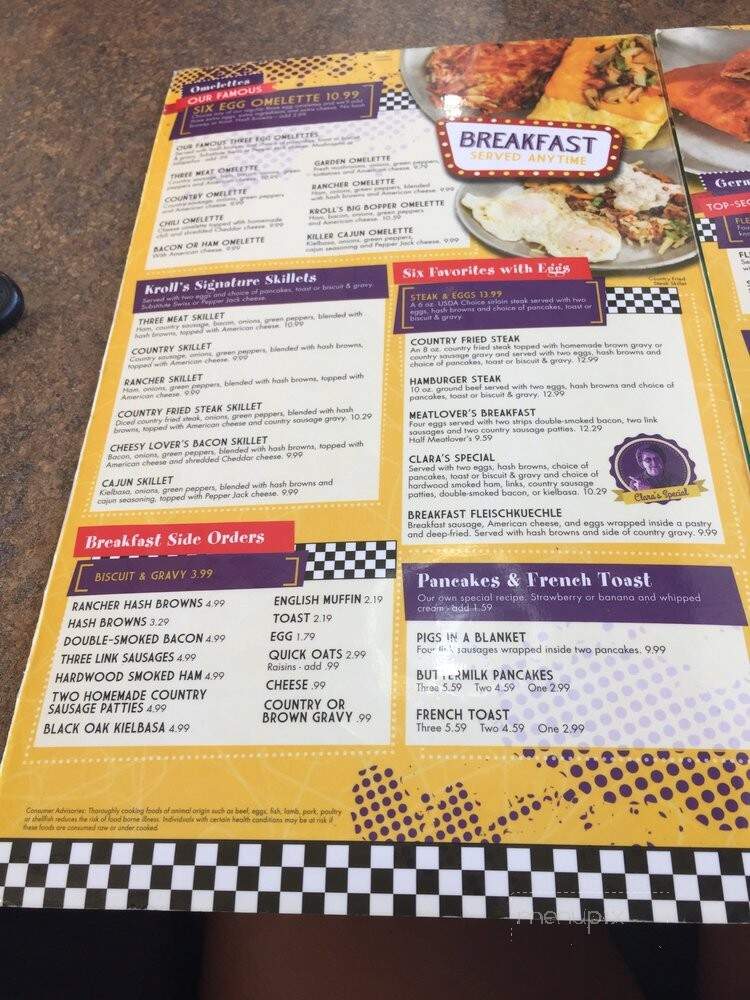 Kroll's Kitchen North - Bismarck, ND menu_pic