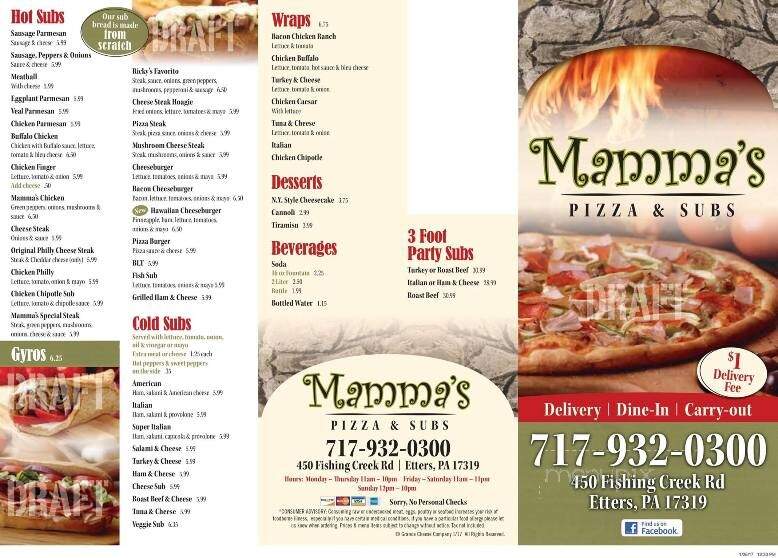 Mamma's Pizza & Restaurant - Etters, PA