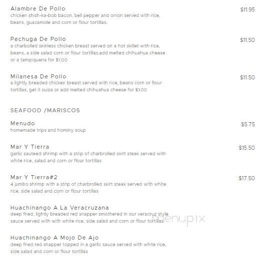 Mi Tierra Mexican Restaurant - Bluffton, SC menu_pic