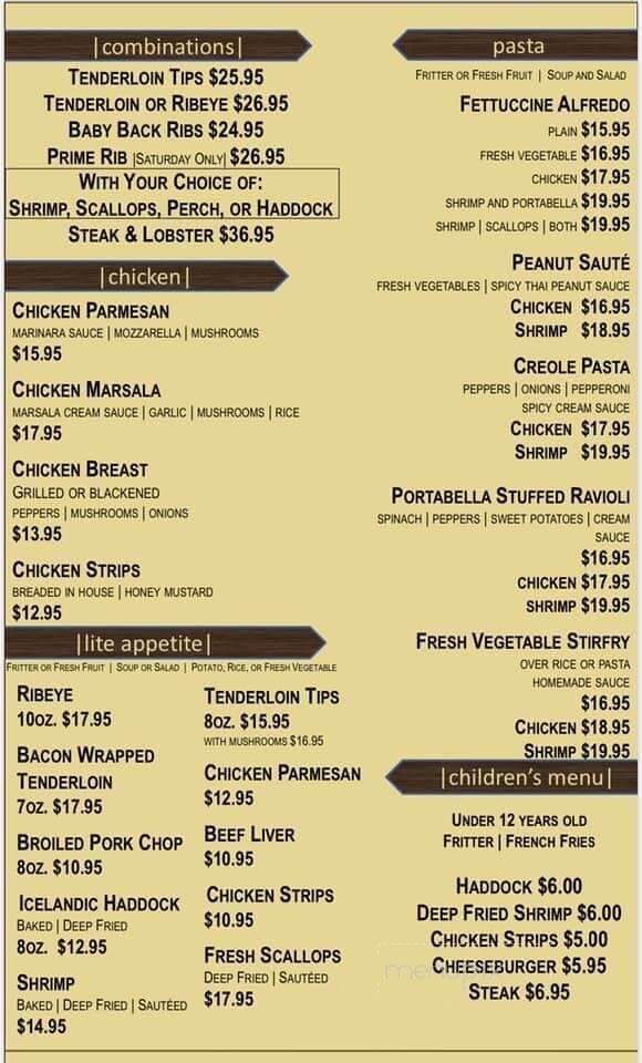 Cedar Lodge Supper Club - Malone, WI menu_pic