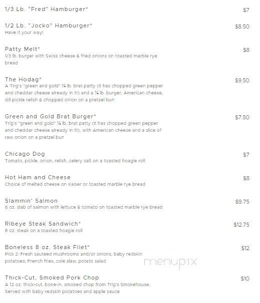 Pat's Tavern & Grill - Rhinelander, WI menu_pic