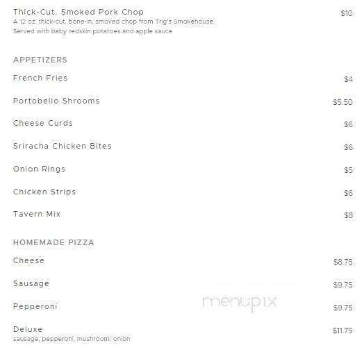 Pat's Tavern & Grill - Rhinelander, WI menu_pic