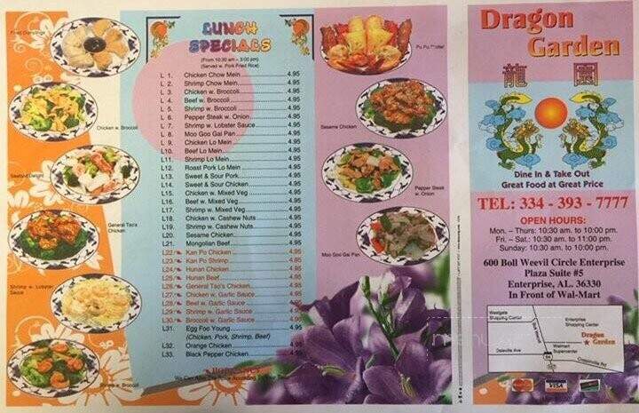 Dragon Garden Restaurant - Enterprise, AL menu_pic