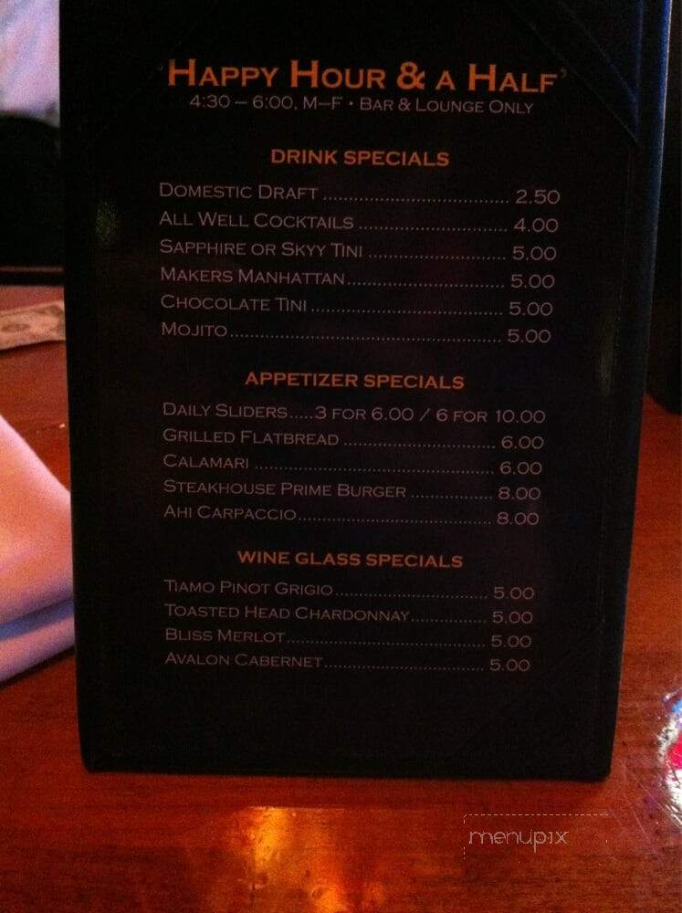 5th Street Steak House - Chico, CA menu_pic