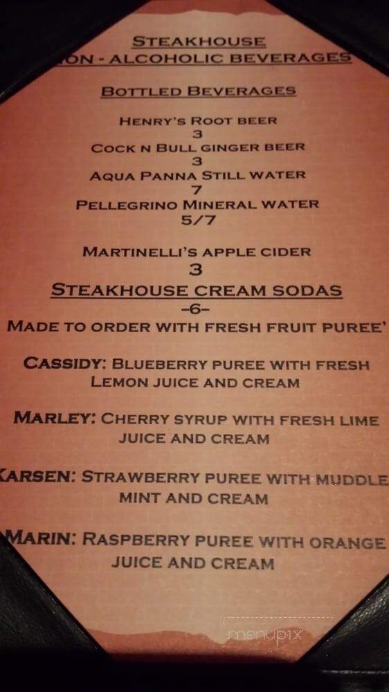 5th Street Steak House - Chico, CA menu_pic