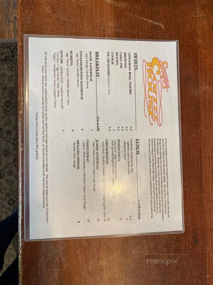 Costello Coffee House - Florissant, CO menu_pic