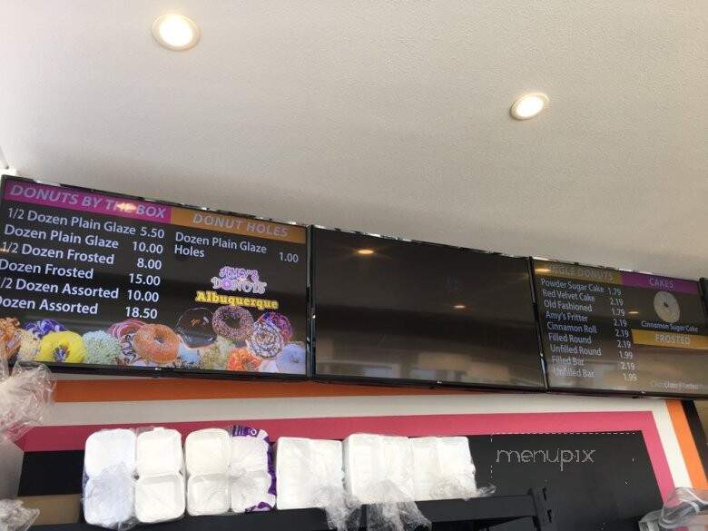 Amy's Donuts - Albuquerque, NM menu_pic