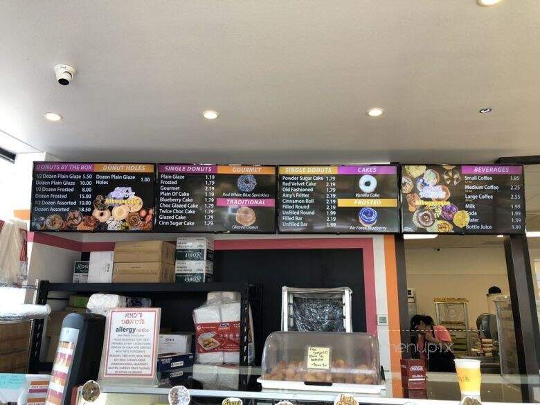 Amy's Donuts - Albuquerque, NM menu_pic
