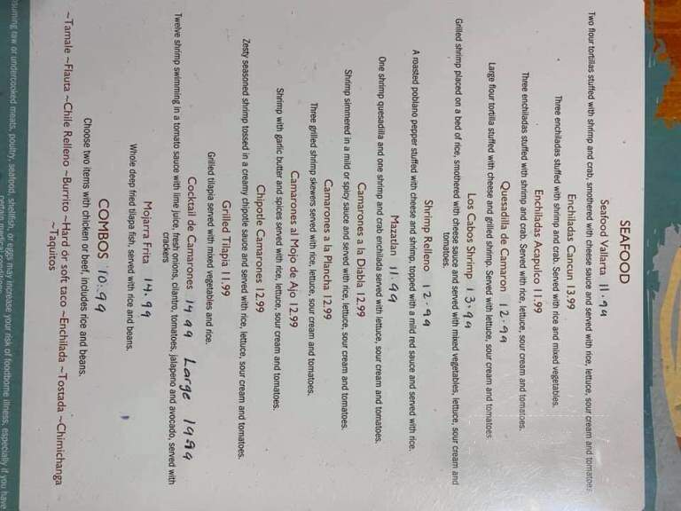 Playa Vallarta Mexican Grill - Jefferson, WI menu_pic