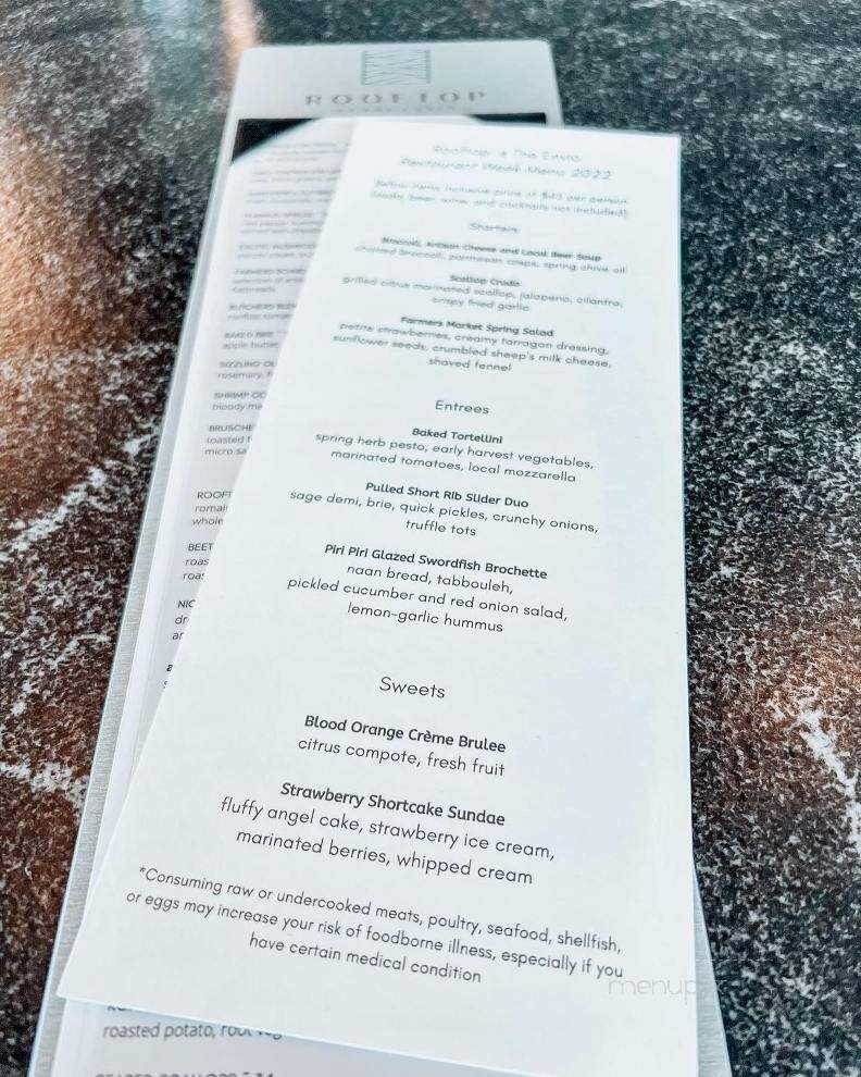 Rooftop At The Envio - Portsmouth, NH menu_pic