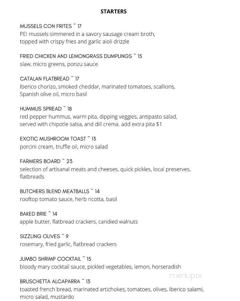 Rooftop At The Envio - Portsmouth, NH menu_pic